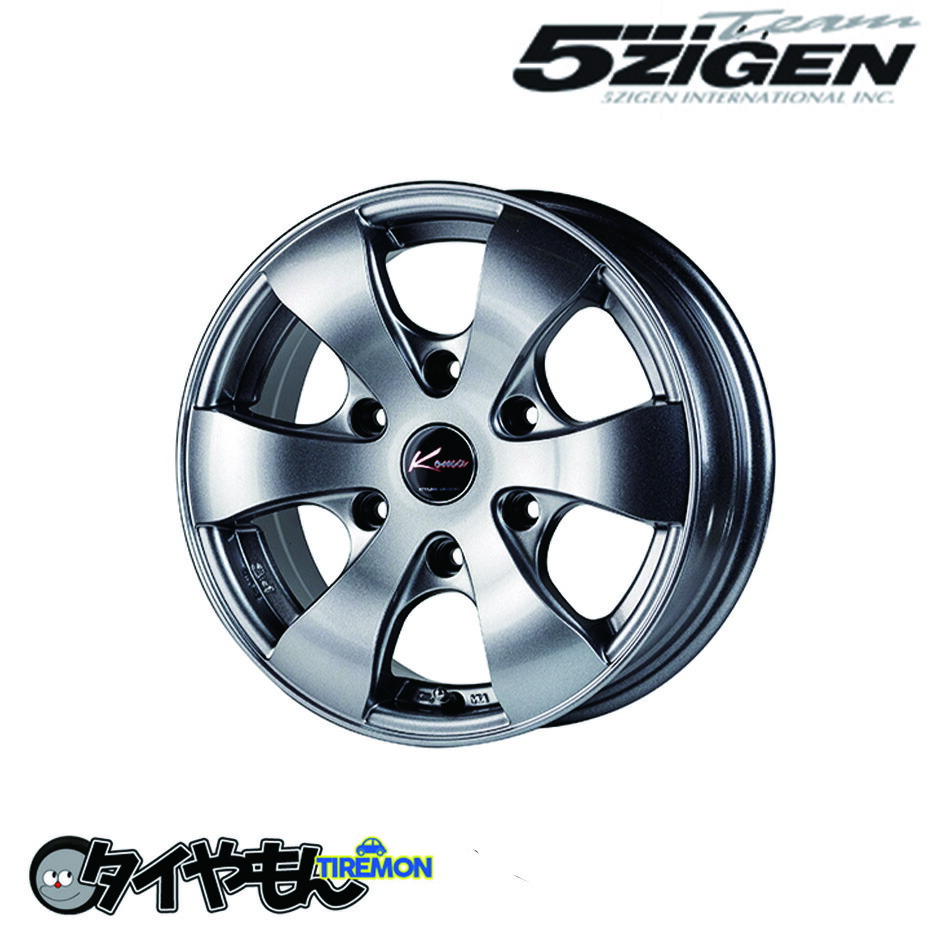 アルミホイール 5zigen Koma3 15インチ 6h139 7 6j 33 メタルグレー 4本セット価格 Cdm Co Mz