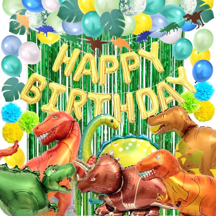楽天市場 誕生日 恐竜 バルーン 飾り付け セット 男の子 女の子 風船 ガーランド ペーパーフラワー 花 ポンポン Dinasaur T Rex Balloons バースデー 1歳 2歳 3歳 4歳 5歳 パーティー バースデーパーティー お祝い Deerzon セカンドセンス