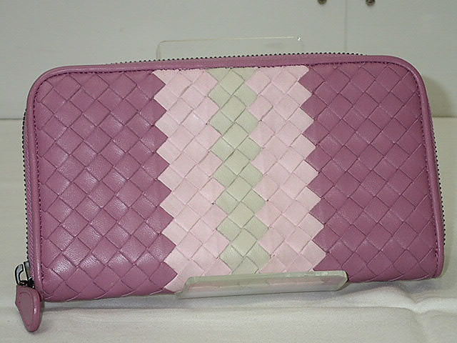 ★【貨物輸送無料】ＢＯＴＴＥＧＡ ＶＥＮＥＴＡ ボッテガヴェネタ イントレチャート ジップアラウンドウォレット ラウンドジップ長紙入れ トリコロール ナッパ 114076 当店では先達って44,000 【中古】レディース