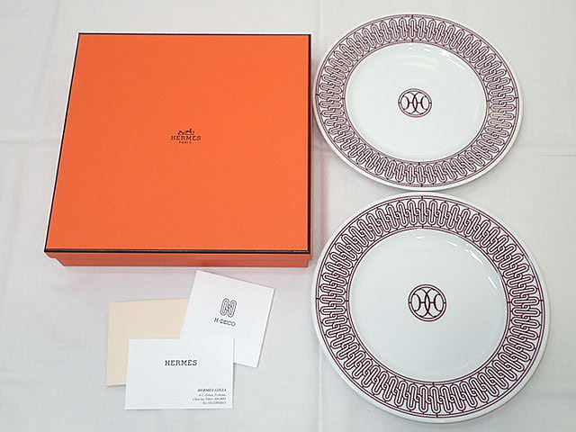 楽天市場】【新品】 エルメス 食器 デザートプレート 21cm ペア Hデコ