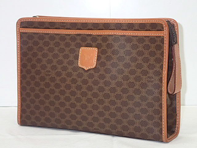 ★【送料無料】【ポイント10倍】ＣＥＬＩＮＥ　セリーヌ　マカダム　セカンドバッグ　クラッチ　M10　ヴィンテージ　【中古】メンズ 15,444円