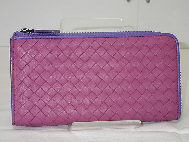 ★【送料無料】【ポイント10倍】ＢＯＴＴＥＧＡ　ＶＥＮＥＴＡ　ボッテガヴェネタ　イントレチャート　ロングウォレット　Ｌ字ファしナー長財布　338137　当店では以前33,000　【中古】レディース