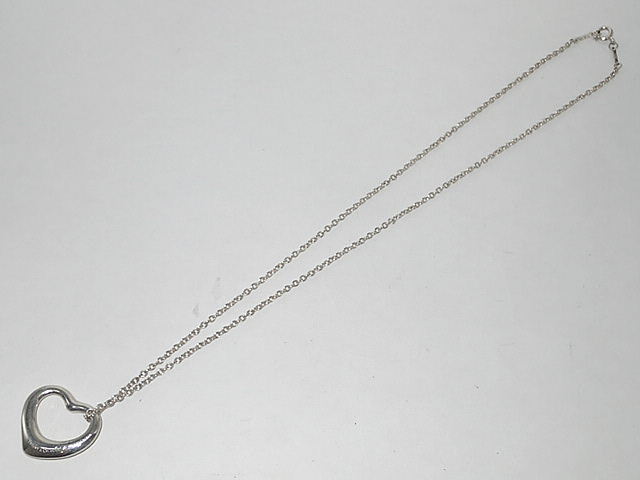 ★【送料無料】【ポイント10倍】ＴＩＦＦＡＮＹ　ティファニー　エルサ・ペレッティ　オープンハート　ペンダント/ネックレス　22mm　【中古】レディース