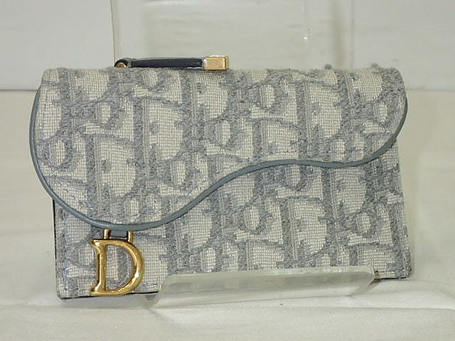★【貨物輸送無料】Ｃｈｒｉｓｔｉａｎ Ｄｉｏｒ ディオール トロッター ＳＡＤＯＤＬＥ サドル フラップコンパクトジップ 歌留多保持者 S5692CTZQ 【中古】レディース