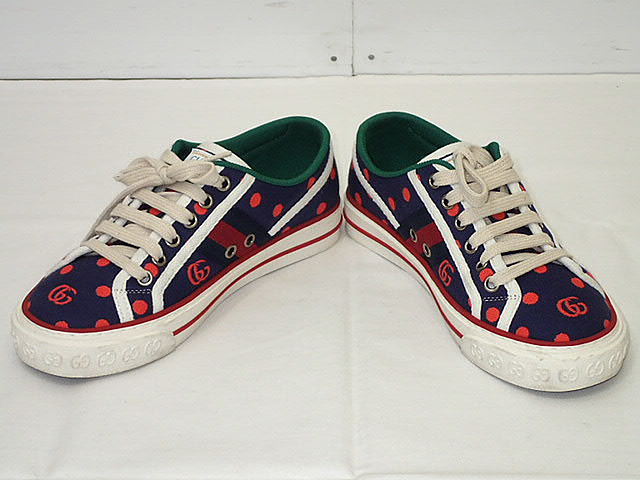 ★【送料無料】【ポイント10倍】ＧＵＣＣＩ　グッチ　GUCCI TENNIS　グッチテニス　スニーカー　当店では以前25,300　【中古】レディース