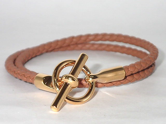 hermes エルメス ドゥブルトゥール ブレスレット グレナン ブラウン レザーブレスレット 《グレナン》 ドゥブルトゥール | Hermès