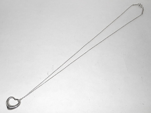 ★【送料無料】【ポイント10倍】ＴＩＦＦＡＮＹ　ティファニー　エルサ・ペレッティ　オープンハート　ペンダント　ネックレス　16mm　【中古】レディース