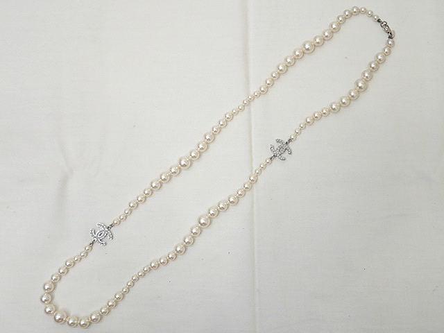 楽天市場】≪Brand New≫ CHANEL Long Necklace Silver ≪新品