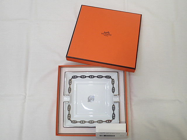 ★【貨物輸送無料】【尖んがり10倍】ＨＥＲＭＥＳ エルメス アッシュトレイ 灰皿 ASHTRAY「シェーヌダンクル」 004175P1 【中古】【未当て嵌める】レディース、メンズ