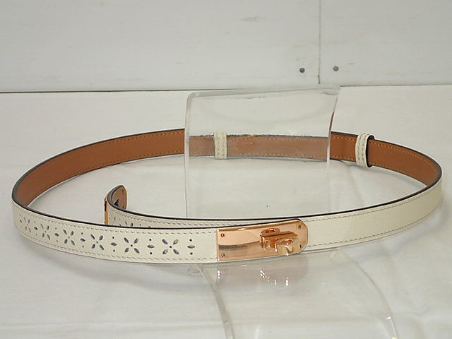 ★【貨物輸送無料】【尖んがり10倍】ＨＥＲＭＥＳ エルメス ケリー三尺帯 庭園寄り合い 18MM 【中古】【未当て嵌める】レディース