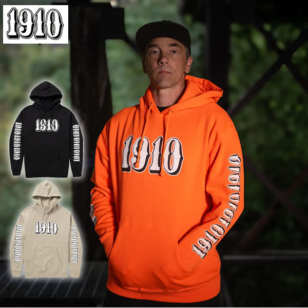 「全品5-15倍 18日08時迄」1910 パーカー OG Font Pullover Fleece MS24FPU114: 置き目品/ナインティーンテン/ メンズ/cat-fs トップス-メンズファッション-パーカー