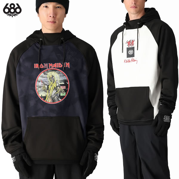 24-25 686 パーカー M4WNCS115 BONDED FLEECE PULLOVER HOODY: 正規品/メンズ/スノーボードウエア/パーカー/スノボ/snow