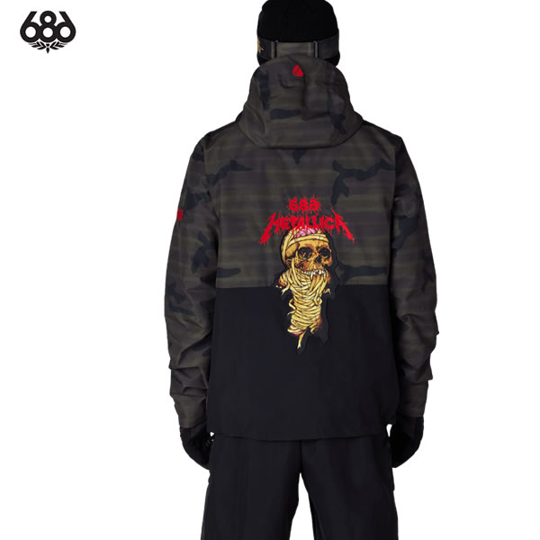 【予約商品】26-27 686 ジャケット M6WN193 METALLICA ONE INSULATED JACKET: 正規品/メンズ/スノーボードウエア/スノボ/メタリカ｜セカンドブランド