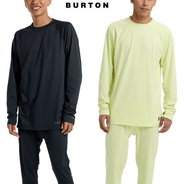 「全品2-15倍 11日02時迄」25-26 BURTON はだ着 Midweight Base Layer Crew 102571B: 定まり品/バートン/スノーボード御召しもの/メンズ/snow
