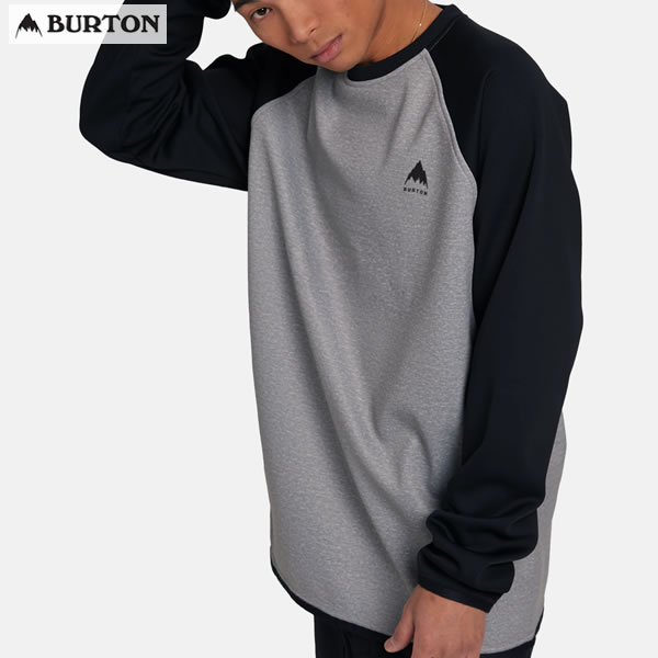 23-24 BURTON ボンデッドクルー Crown Weatherproof Pullover Crew 22022100: 正規品/バートン/メンズ/スノーボード/ウエア/ウェア/トレーナー/スノボ/snow