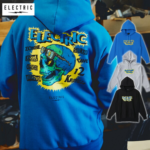 「全品2-15倍 16日08時迄」24-25 ELECTRIC X HIROTTON コラボパーカー SKULL HOOD E24FU13: 置き目品/エレクトリック/スキーの板/スノーボード御召しもの/スノボ/メンズ/snow