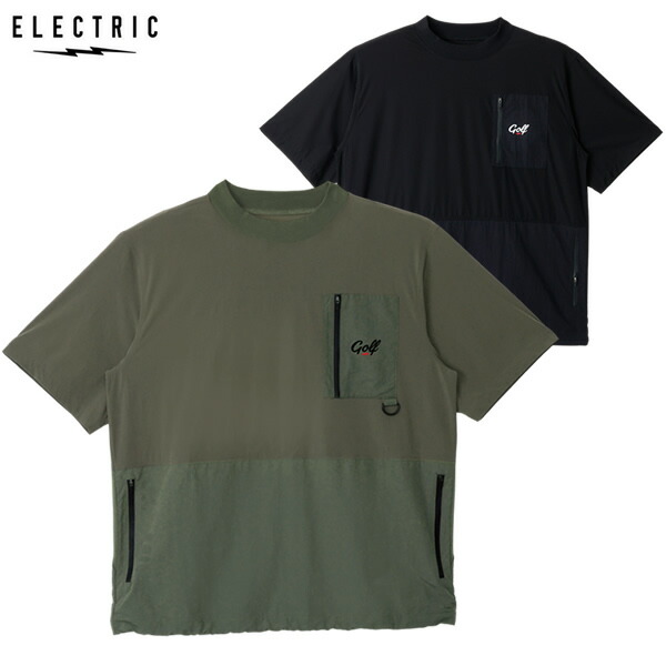 「全品2-15倍 11日02時迄」【ゆうパケット】26SS ELECTRIC ゴルフ プルオーバー EG26ST03 GOLF LOGO MOCK NECK NYLON CARGO POCKET： 置き目品/エレクトリック/メンズ