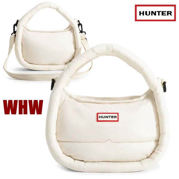 HUNTER トートバッグ FRAMED PUFFER midi HOBO UBX3712KBM: 日本置き目品/御徒面子/山立ち/cat-fs