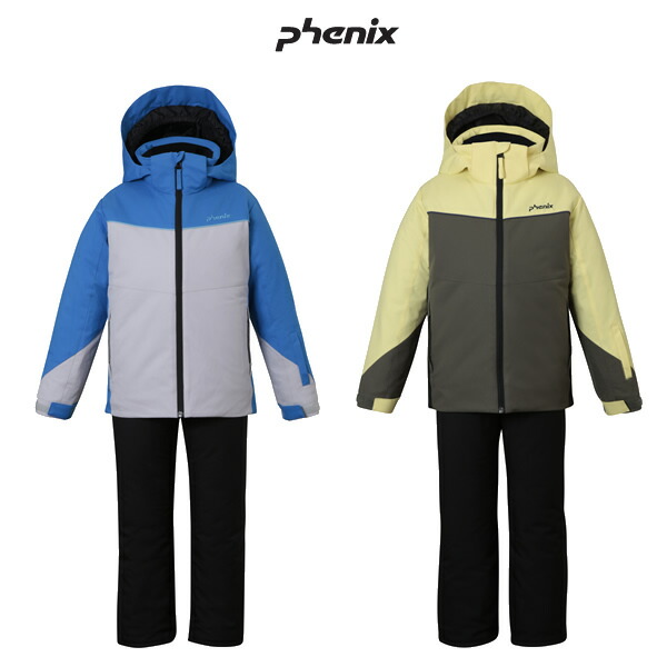 「全品2-15倍 11日02時迄」24-25 ちびっ子用 PHENIX スキーの板御召しもの 上下書き割り Color Blocking Junior Two-piece ESB242P83: 定め事品/アリゾナ州の州都/お坊っちゃん/キッズ/snow