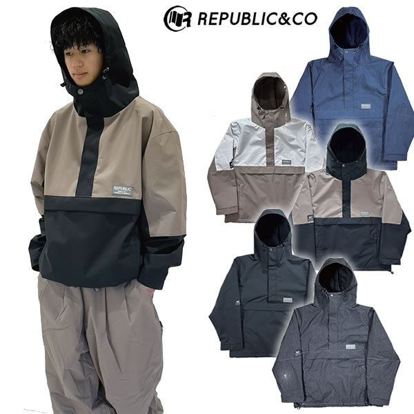 25-26 REPUBLIC&CO ジャケット TRAIL PULLOVER JACKET: 正規品/メンズ/スノーボードウエア/リパブリック/snow｜セカンドブランド