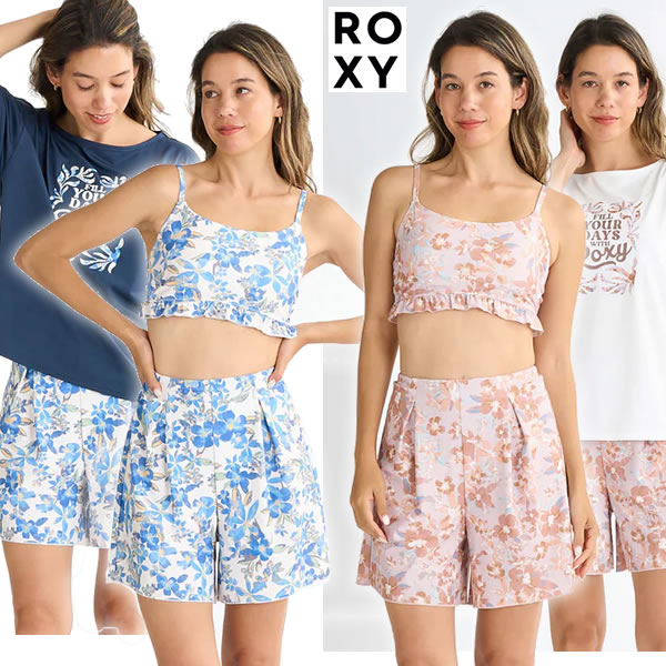 「全品5-15倍 21日08時迄」25SS ROXY 水着 3点セット RSW251010 ARTSY FLORAL: 正規品/ロキシー/レディース/surf