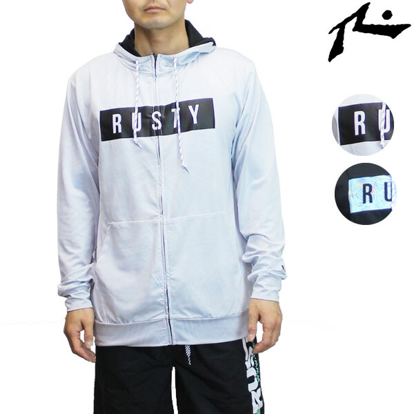21ss Rusty ラッシュガード 910 469 正規品 メンズ ラスティー パーカー Surf 街でも海でものuvラッシュパーカー 5g Virtuosa Eu