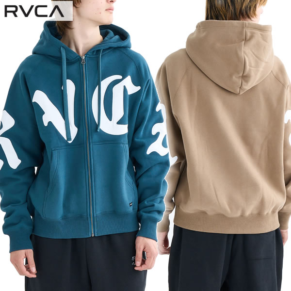 25FW RVCA パーカー BF042-020 WORLD WIDE ZIP HD: 正規品/ルーカ/ メンズ/フルジップ/BF042020