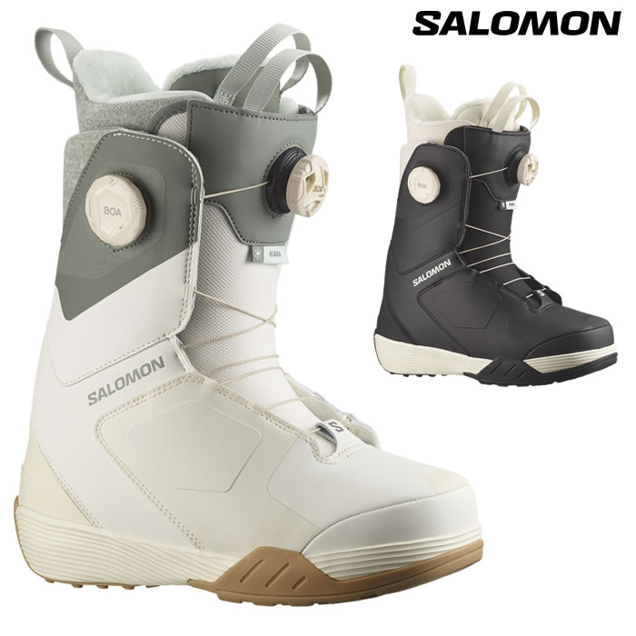「全品5-15倍 21日08時迄」25-26 レディース SALOMON ブーツ KIANA DUAL BOA : 正規品/サロモン/スノーボード/デュアルボア/ワイド/靴/snow