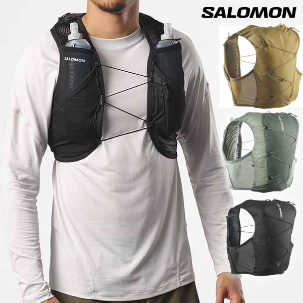 「全品2-15倍 11日02時迄」26SS SALOMON うしろ側容器に並べる ACTIVE SKIN 8 with Flasks: 置き目品/御徒面子/サロモン/トレイル駈けっくら/outdoor