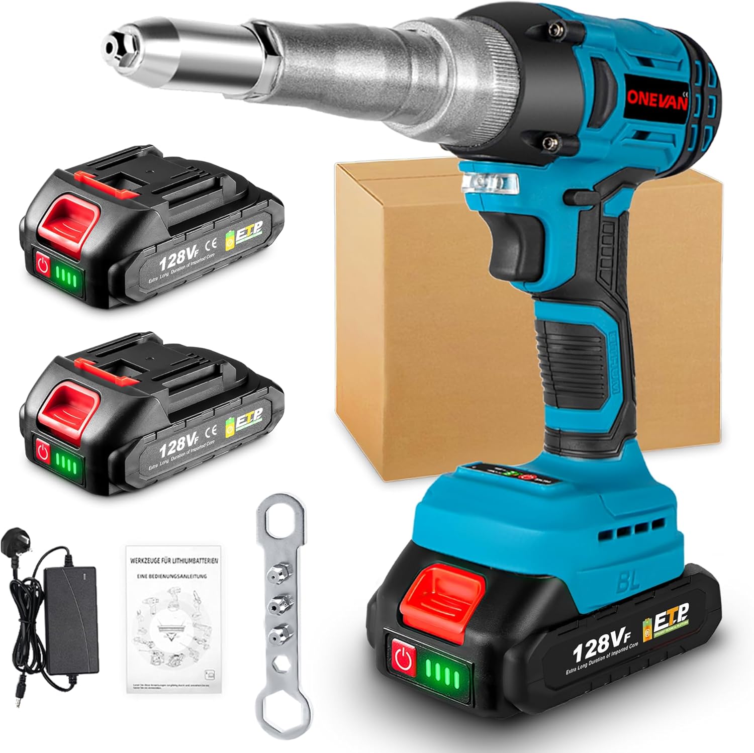 楽天市場】ONEVAN ハンドリベッター 充電式 電動リベットガン 2.4～5.0