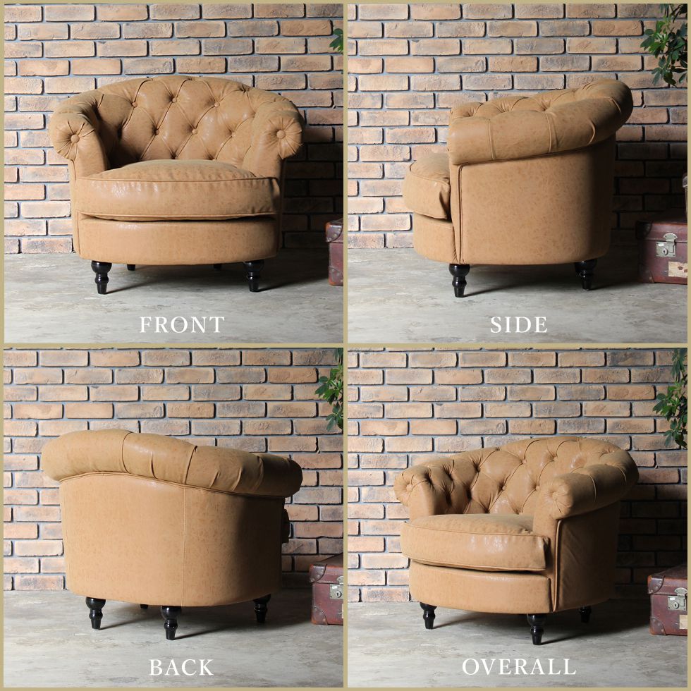 チェスターフィールド アンティークスタイル アンティーク調 アンティーク 1人掛け ソファ コンパクト ソファ アンティーク調 ビンテージ 白家具 姫系家具のスクレドゥフィーユ プリンセスたちのためのヨーロッパ チェスター ソファー 家具 輸入家具 イギリス