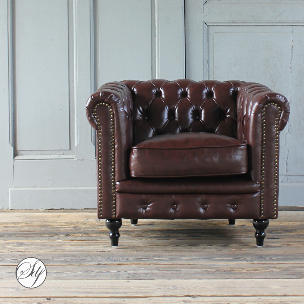 楽天市場】輸入家具 ウィングバックチェア 本革 ソファ チェスター