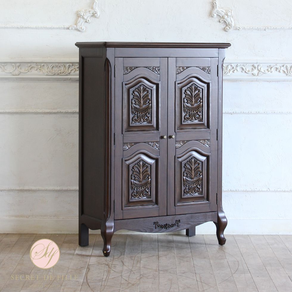 猫脚 チェスト キャビネット ロココ調 棚 北欧 アンティーク 姫系 家具 猫足 5086-50.jpg