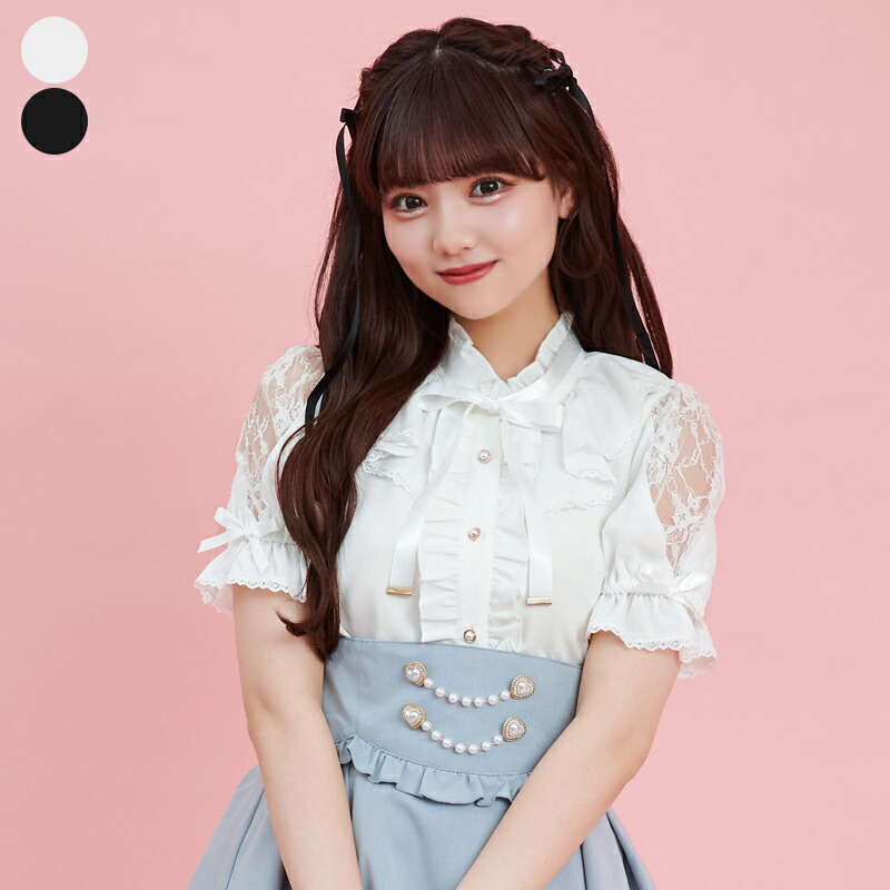 楽天市場】ダブルフリルレースブラウス4/26 12:00 販売スタート  