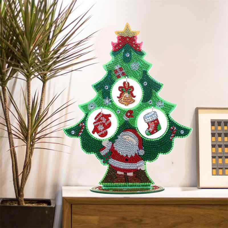ジルコニアアート 蓄光 夜光 アクリル製 クリスマスツリー オーナメント DIY 手作りキット 吊り下げオーナメント 置物 変形 ユニークデザイン おしゃれ モダン 玄関 窓辺 インテリア 装飾品