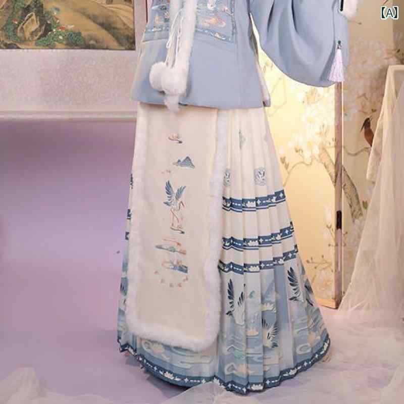 漢服 レディース 秋冬 裏起毛 暖かい セットアップ 刺繍 伝統衣装 古風 コスプレ 和服 チャイナ服 卒業式 発表会 撮影用|セキュアデポ