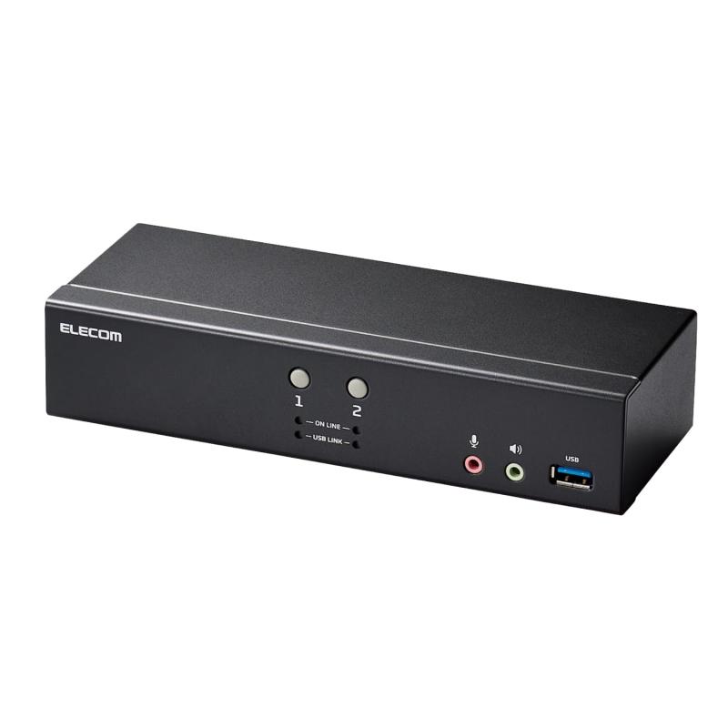 #PC154エレコム パソコン切替器 DisplayPort KVM-NDUS4 パソコン切替器(KVM)DP・4ポート - KVM-NDUS4