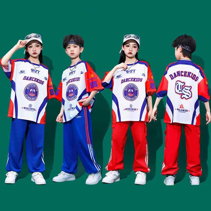 子供服 女の子 男の子 Tシャツ パンツ 運動会 コスチューム バンド ダンス ヒップホップ パフォーマンス 衣装 セットアップ クール かっこいい キッズ 6,198円
