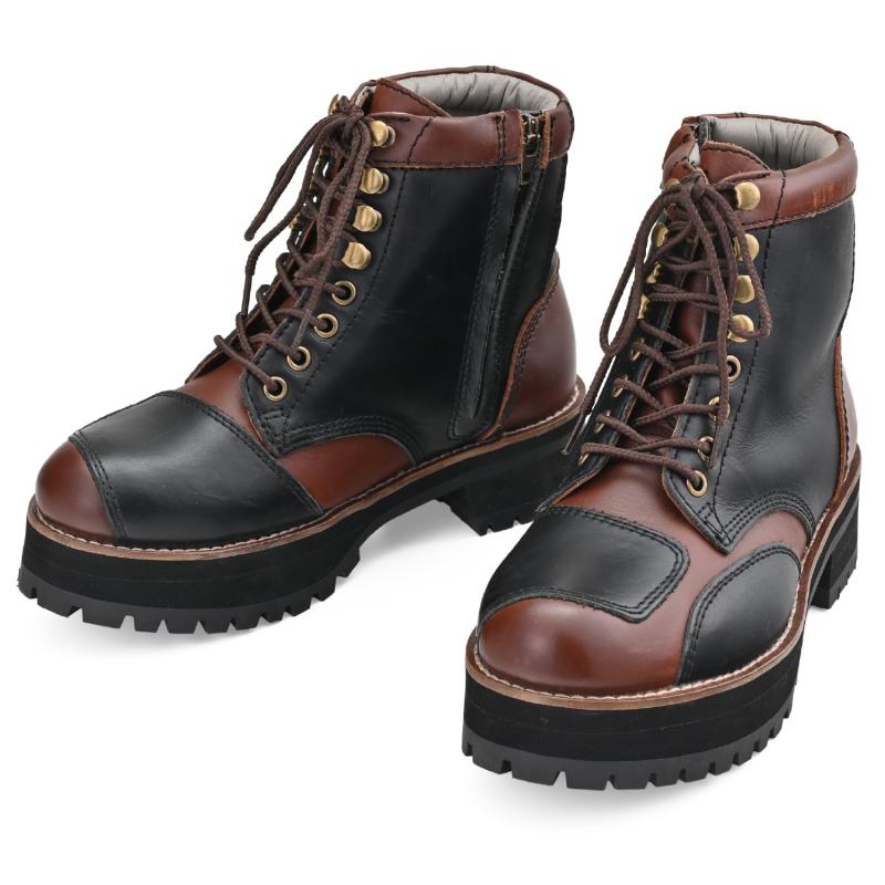 楽天市場】[デイトナ] バイク用 ダービーライドブーツ 厚底 本革 牛革