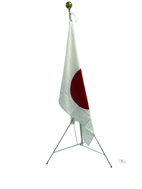 日本国旗セット 90cm×135cm アクリル 旗竿（アルミポール2m）国旗玉 トランク 旗台（三脚）日本製