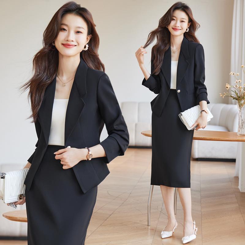 レディース トップス スーツ セット ジャケット ブレザー スカート 服装 春秋 大人 レディース 洗練 きちっ感 清楚 衣料品 面接 仕事 オフィス フォーマル 作業服 婦人服|セキュアデポ