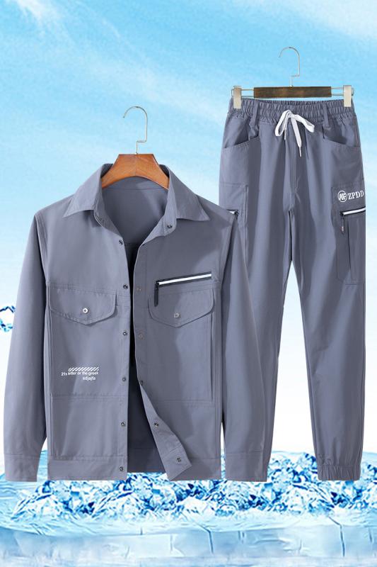 作業着 上下セット 夏 メンズ 速乾 ストレッチ マルチ ポケット スーツ 通気性 屋外 作業 防護 服 大きめサイズ 仕事 薄手