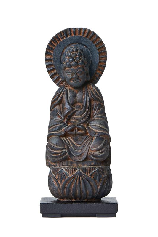 イスムTanaCOCORO[掌] WOOD 阿弥陀如来（木製：桧）＿木喰仏 木喰上人 木彫り 仏像 フィギュア イSム(あみだにょらい)tw3534