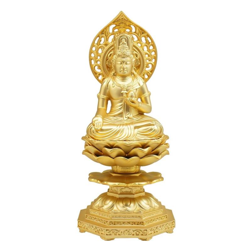 虚空蔵菩薩 １５．０ｃｍ 金鍍金仕上 アロイ製 [仏像]