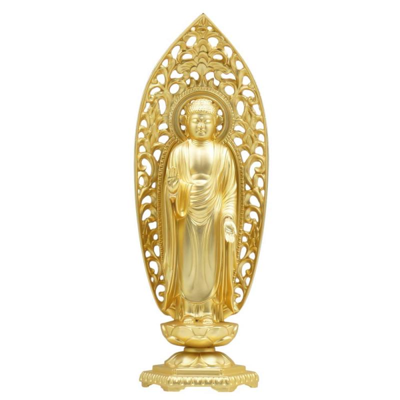 釈迦如来 金鍍金仕上 アロイ製 [仏像]