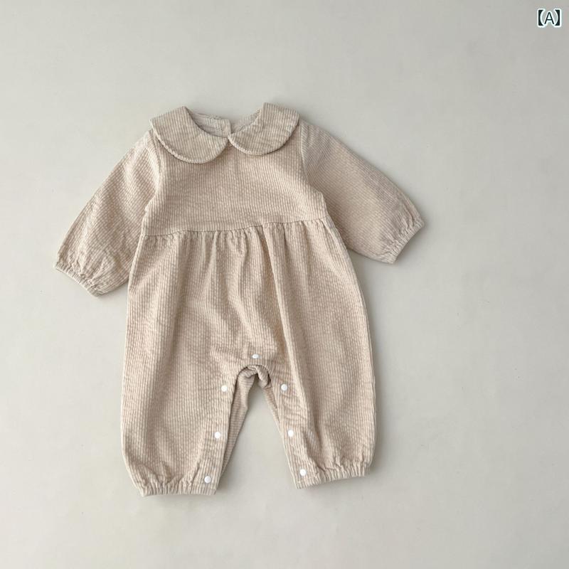 ロンパース ベビー服 カバーオール ジャンプ スーツ 100日 生後1ヶ月 女児 赤ちゃん用 韓国 新生児 ワンピース スーツ プリンセス クローリング スーツ 赤ちゃん 秋