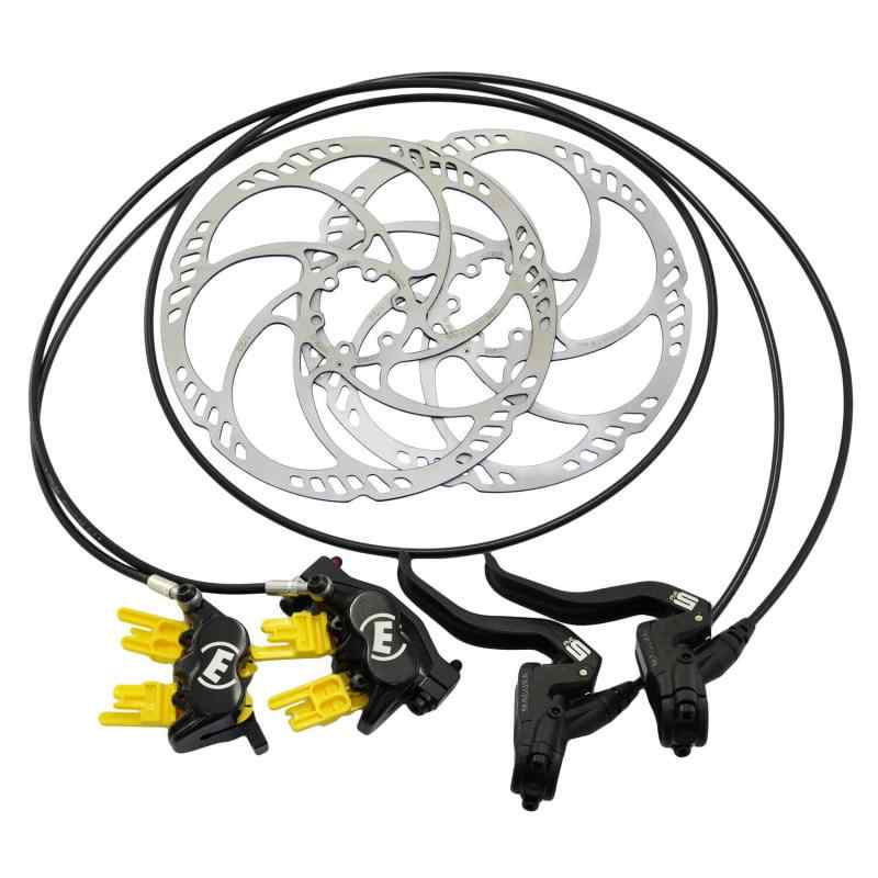 Magura MT5 4-Piston Post Mount Hydraulic Disc Brake Set w/ 203粍 Rotors (F+R), MG2556