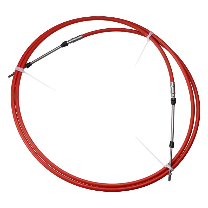 Motoforti スロットルシフトリモコンボックスケーブル マリンタイプ3300/33C 船外エンジンボートモーターステアリング用 レッド 1個