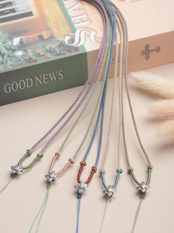 ペンダントストラップ ネックストラップ お守り ネックレス ペンダントし ビーズ 紐 アクセサリー ファッション エスニック 民族 ユニセックス
