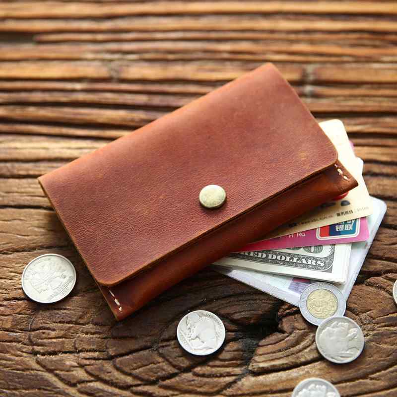 財布 薄手 ショート ウォレット 小銭入れ レザー メンズ 水平 ワイド レトロ 第一層 牛革